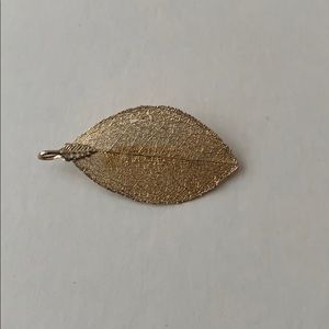 Gold leaf brooch